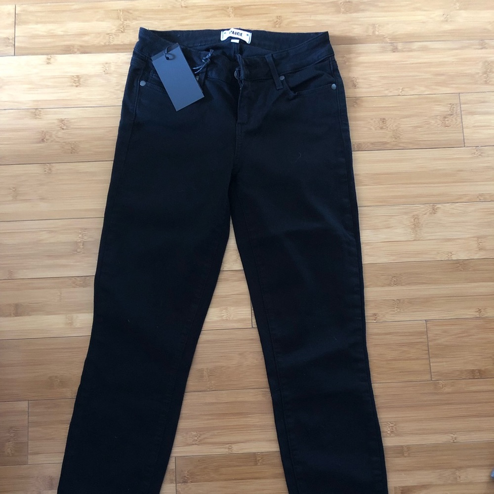 Paige Black Verdugo Crop. Size 26. Soft Denim. NWT